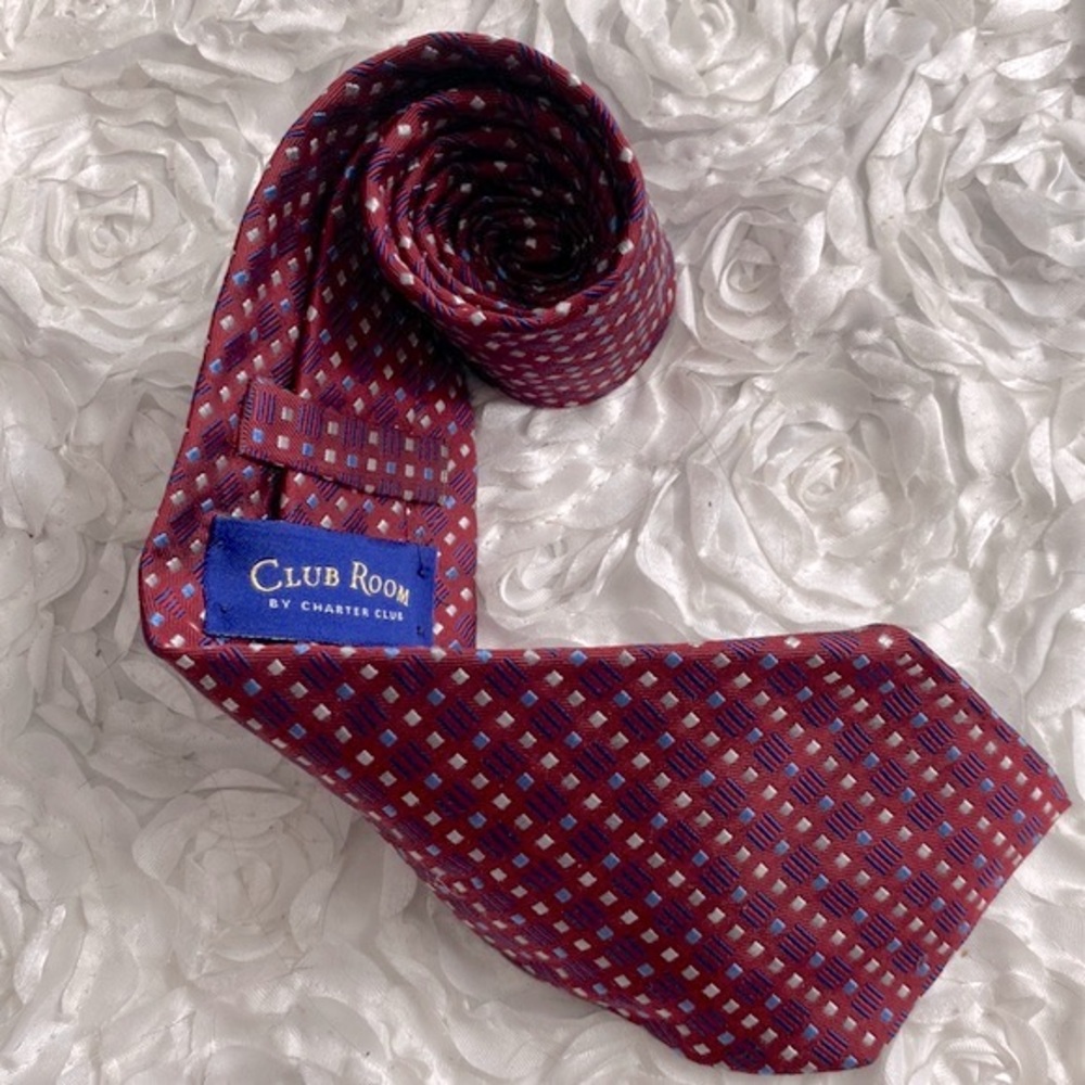 New Club Room mens silk polka dot tie